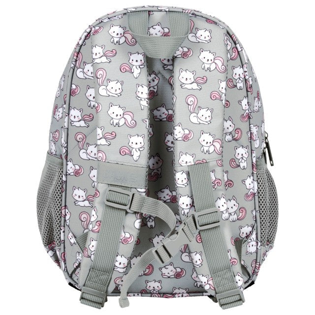 Interior da mochila Gatinhos Pequena com os dois compartimentos