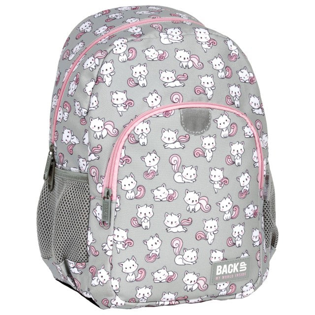 Mochila Gatinhos tamanho Pequena 34x26x14, vista frontal