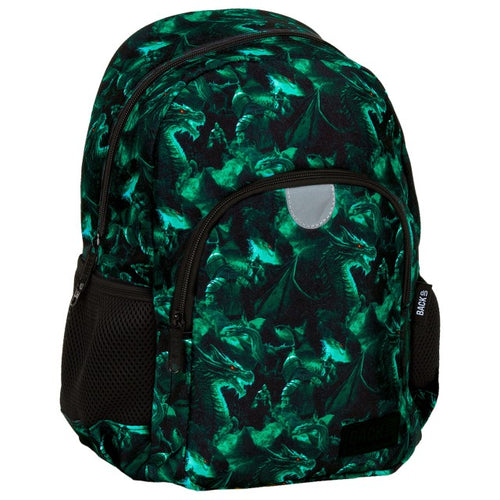 Mochila escolar BackUP T 51 Legend Dragon, vista frontal