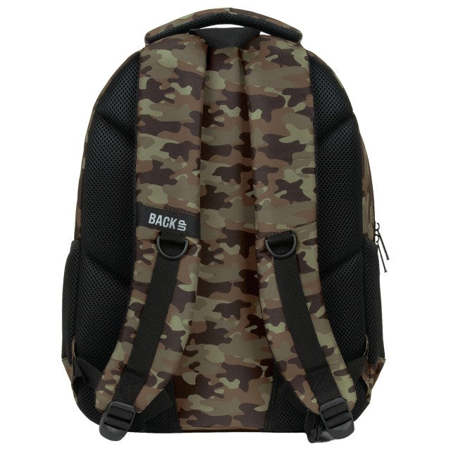 Interior da mochila BackUP W 60 com os três compartimentos