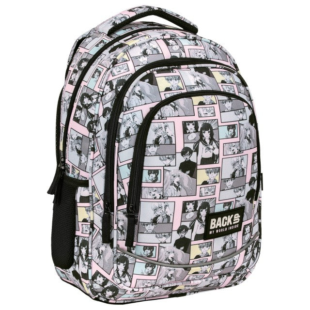 Mochila escolar BackUP X 02 Manga Pastel, vista frontal