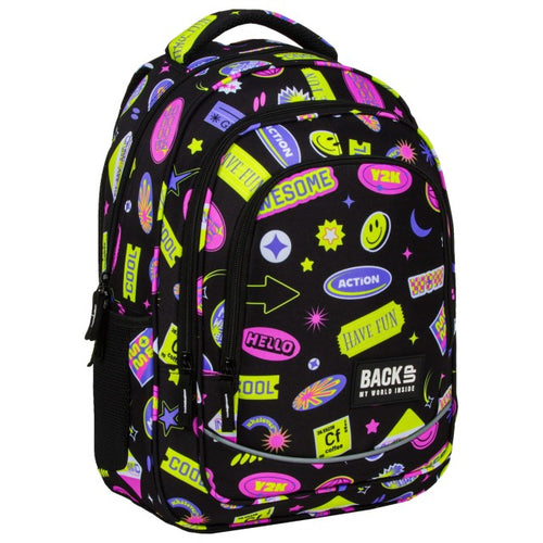 Mochila escolar BackUP X 11 Y2K Moments, vista frontal