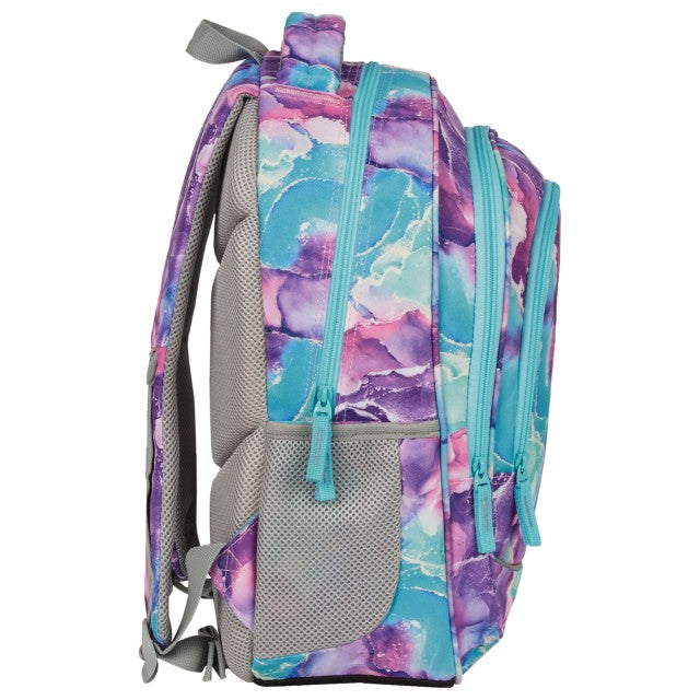 Vista lateral com bolso para garrafa de água