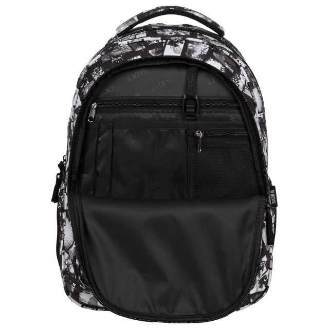 Pormenor do padrão manga a preto e branco