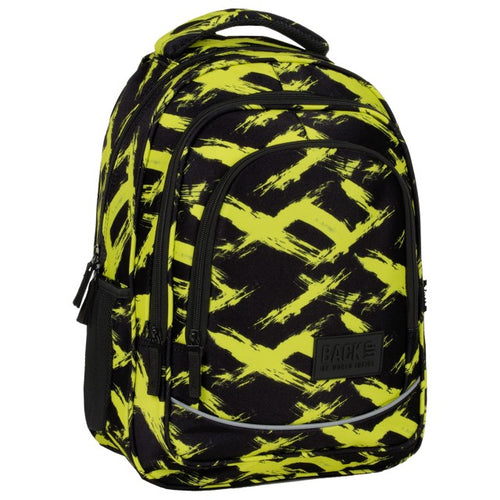 Mochila escolar BackUP X 54 Neon, vista frontal