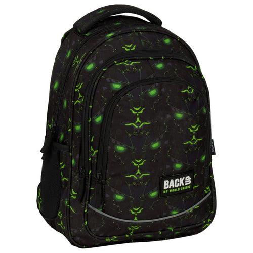 Mochila escolar BackUP X 59 Monster Green, vista frontal
