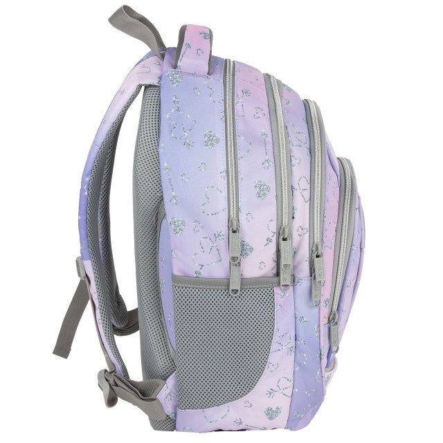 Vista lateral com bolso para garrafa de água