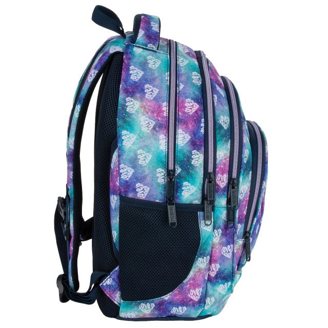 Vista lateral com bolso para garrafa de água
