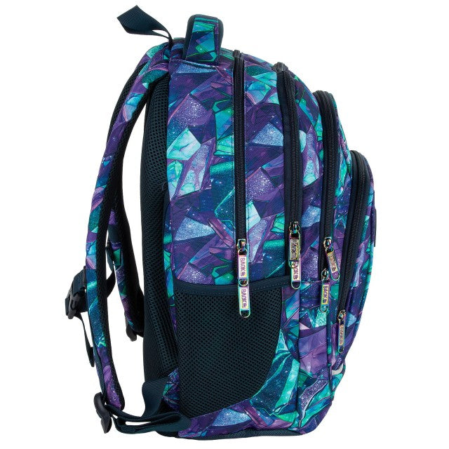 Vista lateral com bolso para garrafa de água