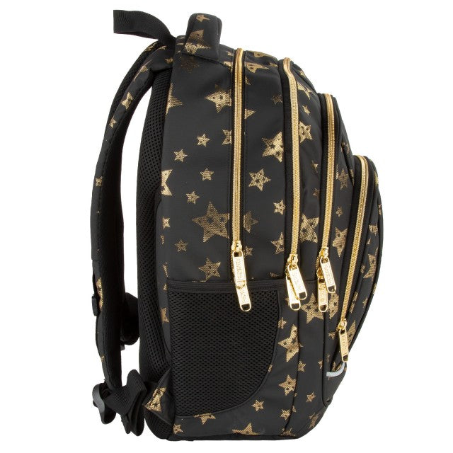 Vista lateral com bolso para garrafa de água