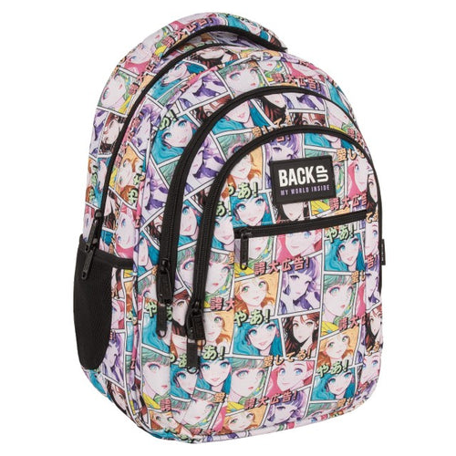 Mochila escolar BackUP O 14 Manga, vista frontal