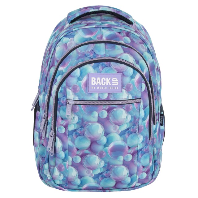 Mochila BackUP O 28 Bubble AI, vista lateral com bolso para garrafa