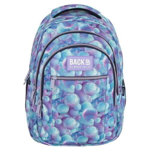 Mochila BackUP O 28 Bubble AI, vista lateral com bolso para garrafa