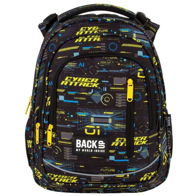 Vista lateral da BackUP R 50 com bolso para garrafa
