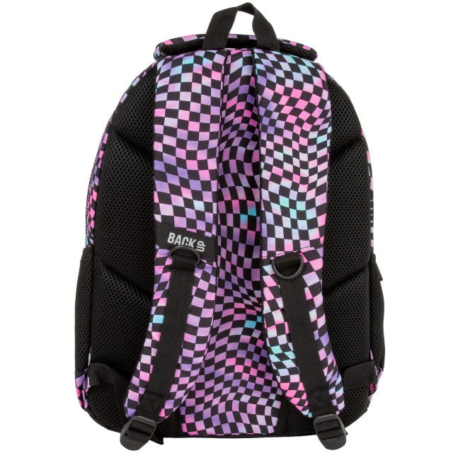 Mochila BackUP Crazy Checkerboard Extra Grande, bolso acolchoado para portátil