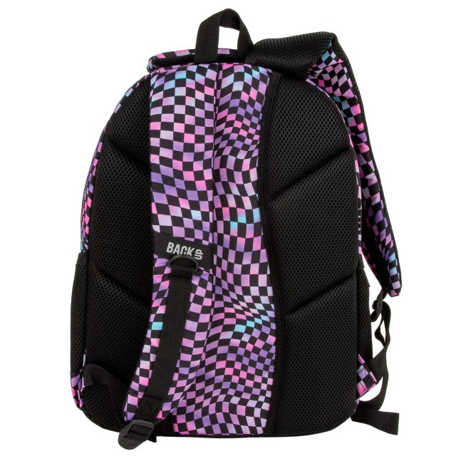 Mochila BackUP Crazy Checkerboard Extra Grande, organizador interior