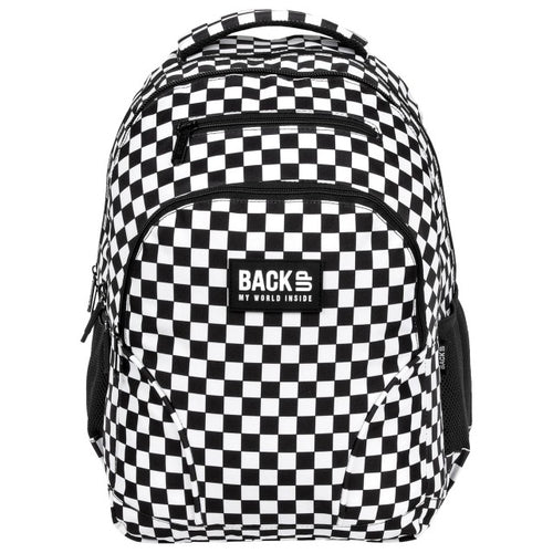 Vista lateral da mochila BackUP W 94 xadrez