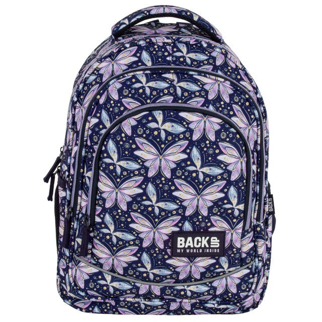Vista lateral da mochila BackUP X 04 com bolso para garrafa