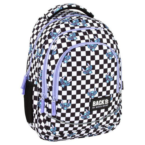 Mochila escolar BackUP X 39 Fuzz Checkerboard, vista frontal