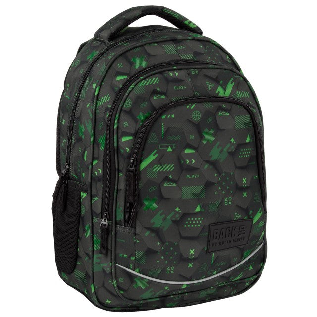 Mochila escolar BackUP X 63 Datastream, vista frontal