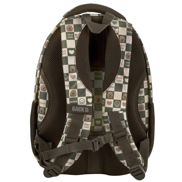 Interior da mochila BackUP A 17 com compartimentos abertos