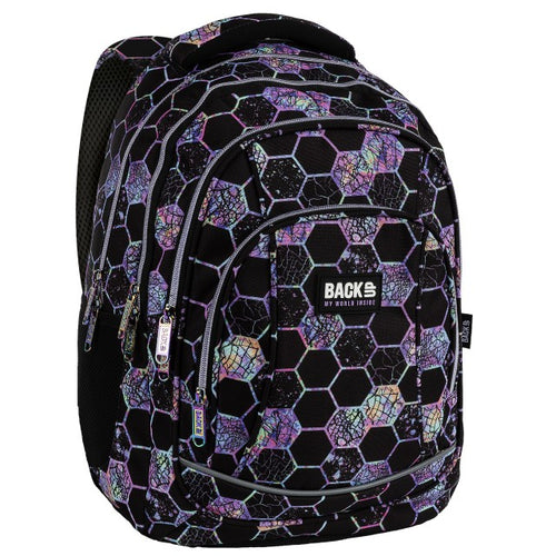 Mochila escolar BackUP A 26 Neon, vista frontal
