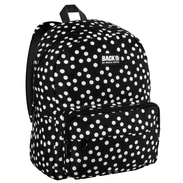 Mochila bolinhas retro no tamanho leve 41x30x20, vista frontal
