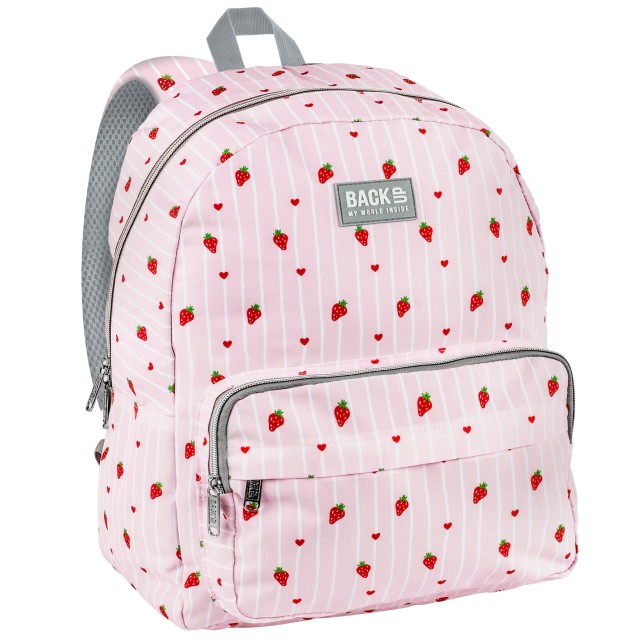 Mochila Pink Love no tamanho leve 41x30x20, vista frontal