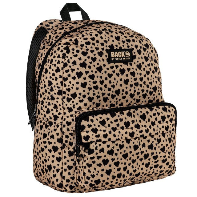 Tamanho Leve 41x30x20 com padrão leopardo, vista frontal