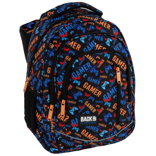 Mochila escolar BackUP G 76 Game Pad, vista frontal