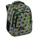 Mochila BackUP G 78 com blocos pixelizados verdes e cinzentos, vista frontal