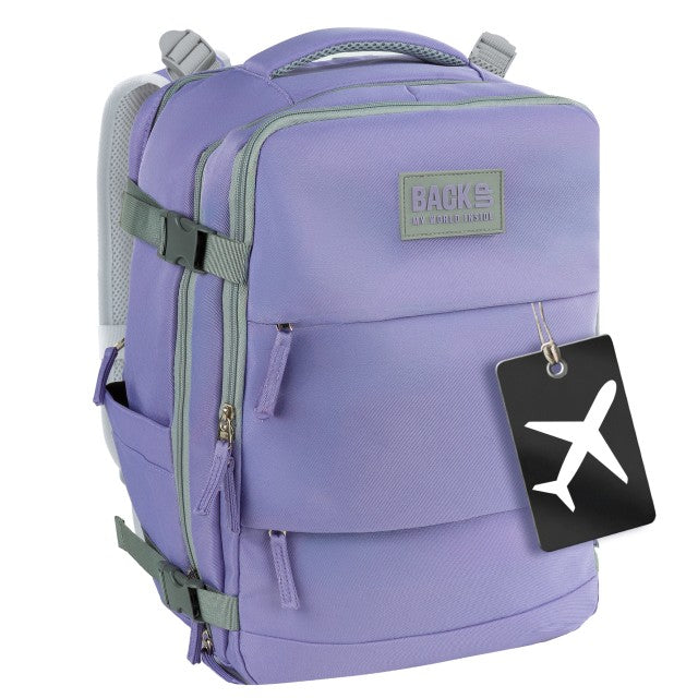 Mochila de cabine BackUP K 48 em lavanda, vista frontal