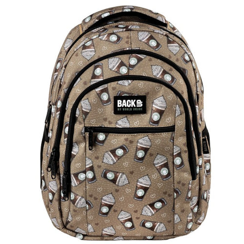 Vista lateral da mochila BackUP O 07 com bolso para garrafa