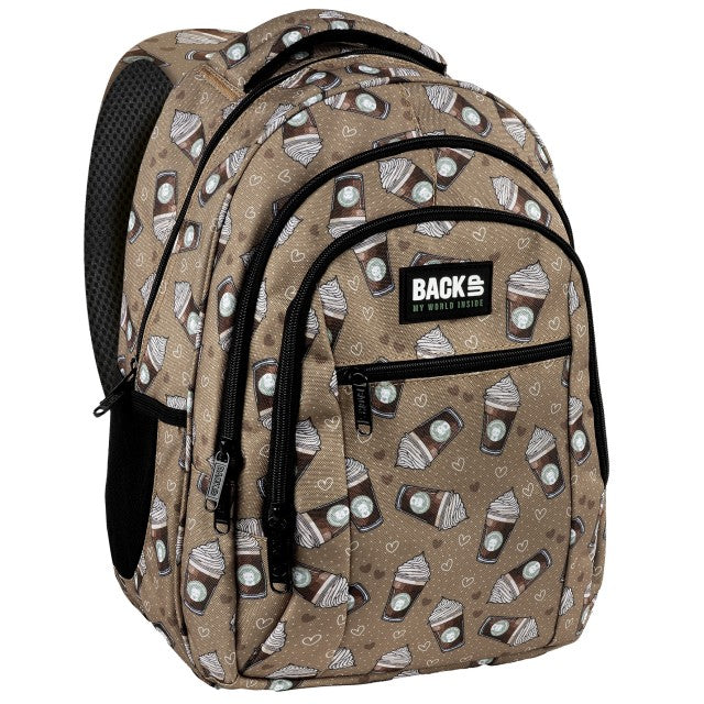 Mochila escolar BackUP O 07 Choco Shake, vista frontal