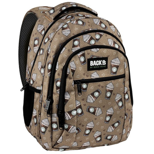 Mochila escolar BackUP O 07 Choco Shake, vista frontal