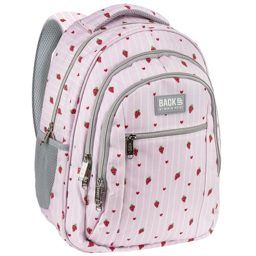Mochila escolar BackUP O 08 Pink Love, vista frontal
