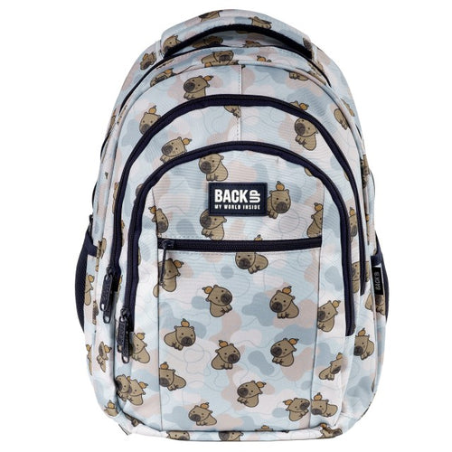 Vista lateral da mochila BackUP O 31 com bolso para garrafa