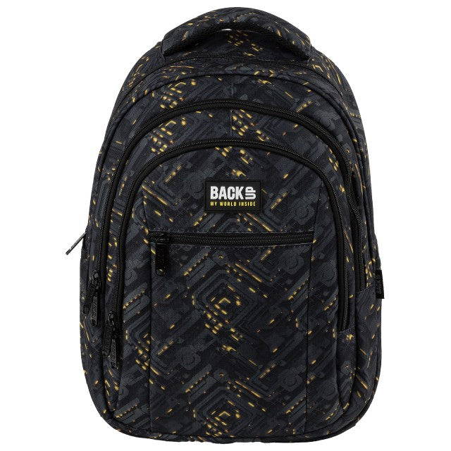 Vista lateral da mochila BackUP O 65 com bolso para garrafa