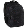 Mochila BackUP W 75 preta com linhas alaranjadas, vista frontal