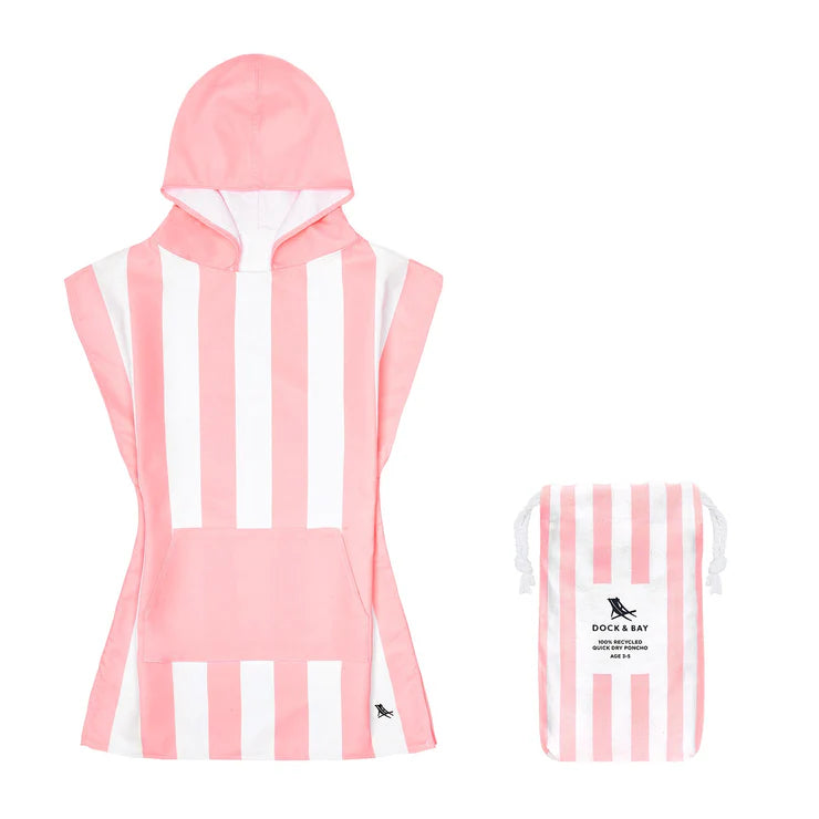 Poncho Dock and Bay absorbente de secado rápido para playa/piscina XS 2-4 años