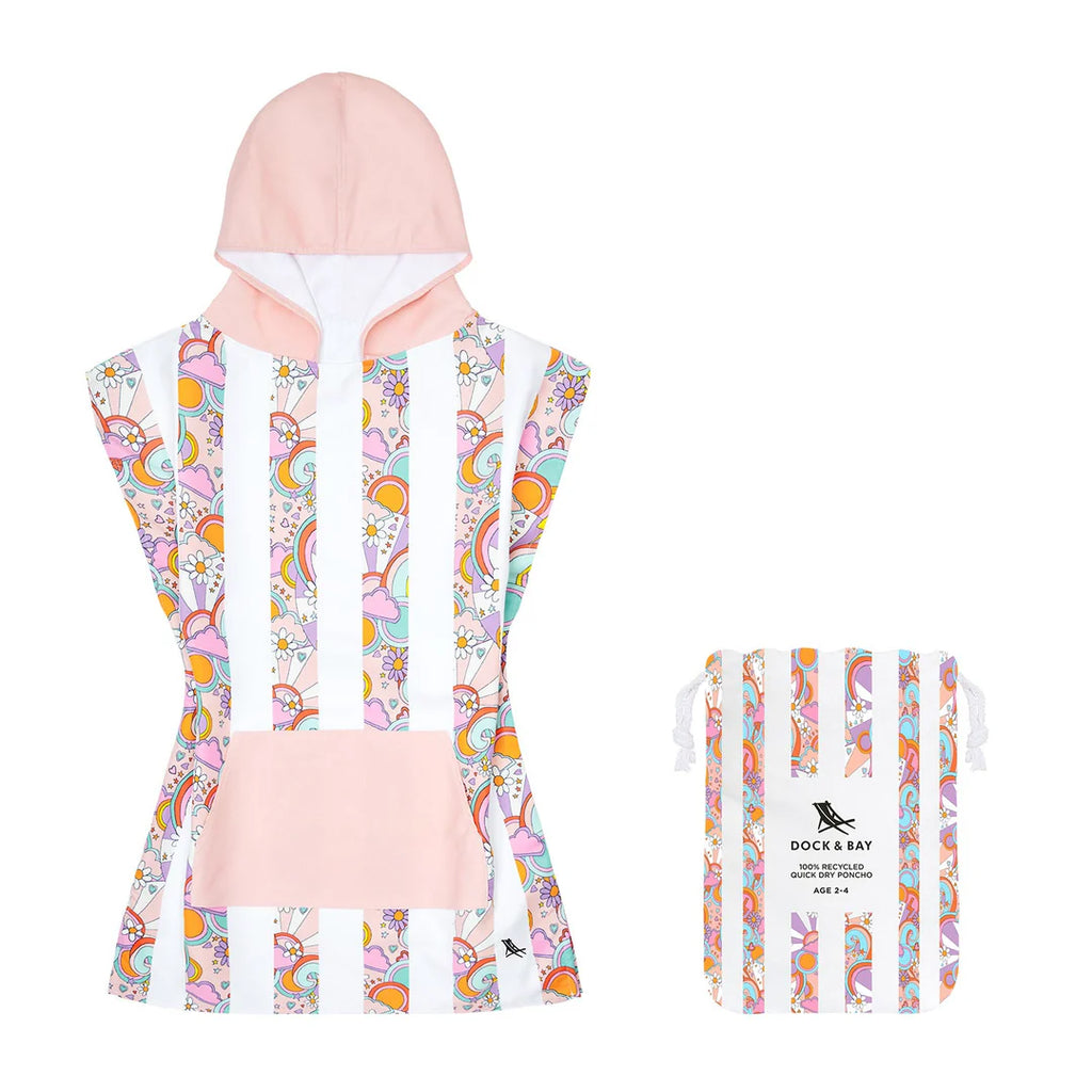 Poncho absorbente para playa/piscina Dock and Bay de secado rápido, talla S, 3-5 años