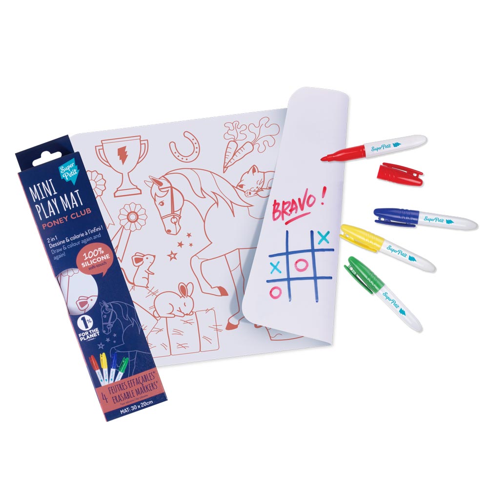 Super Petit Mini Conjunto de pintar em silicone com 4 marcadores