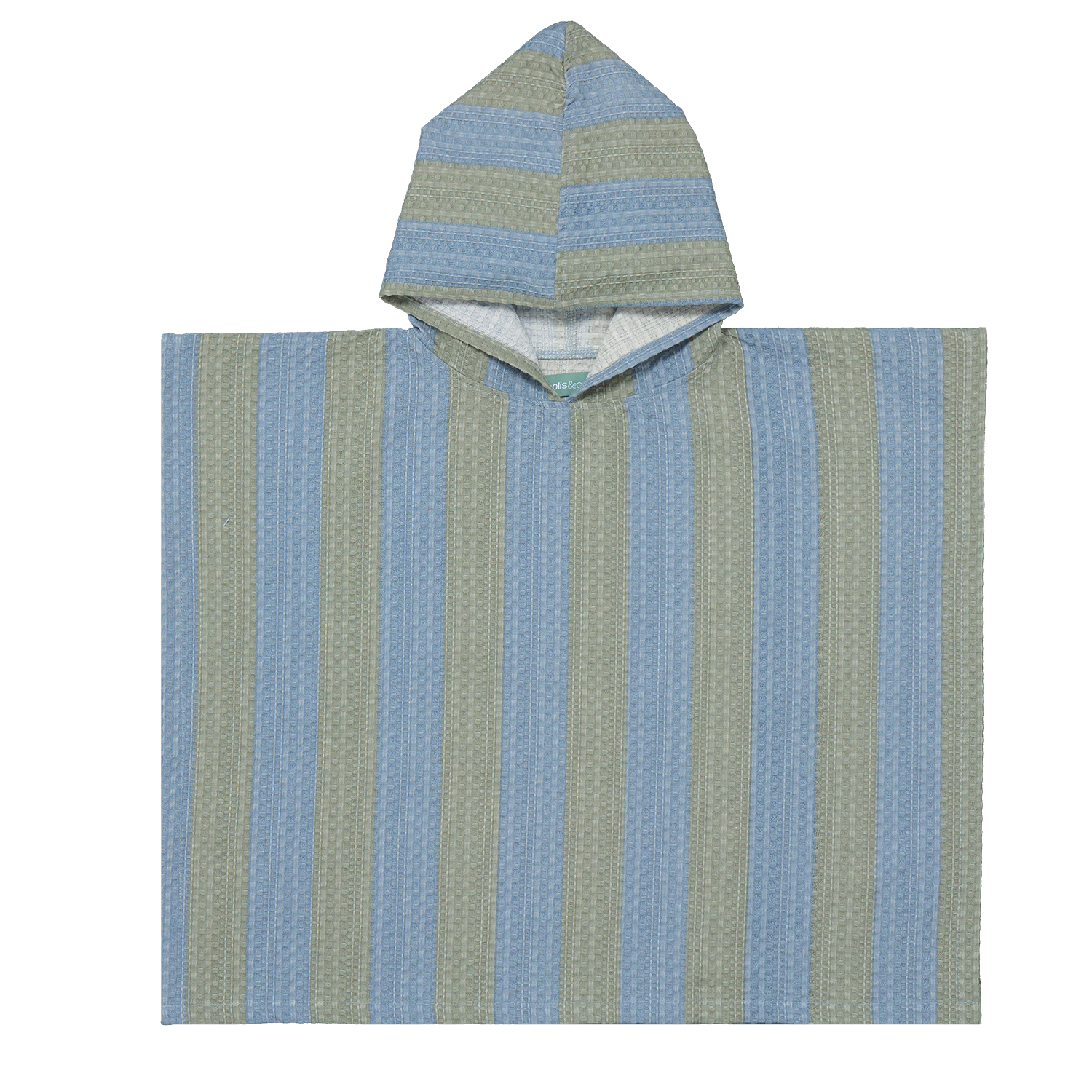 MolisandCo Poncho de banho Khaki & Blue Stripes