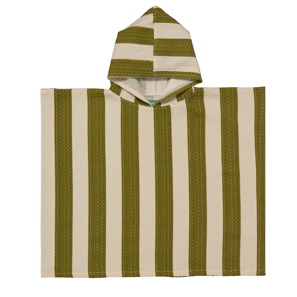 MolisandCo Poncho de banho Khaki & Cream Stripes