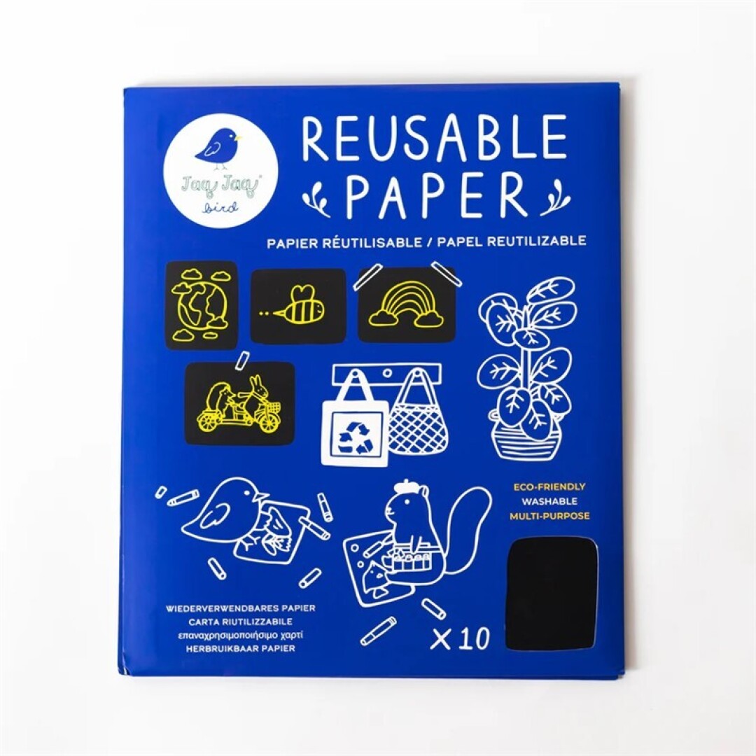 Jaq Jaq - Papel reutilizável e apagável - 10 folhas