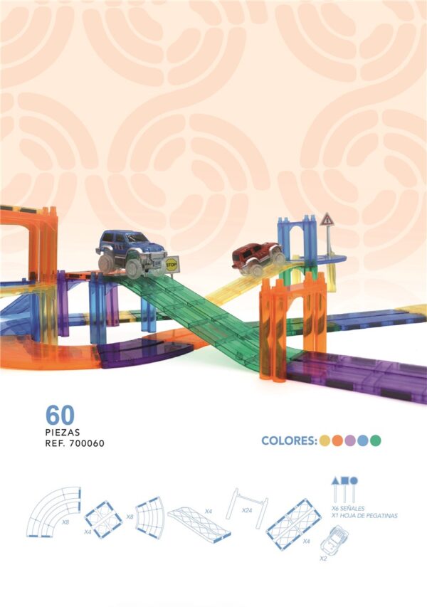 Nomic Jogo Blocos Magnéticos Vroom 60pc