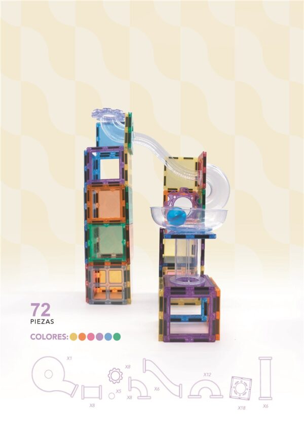 Nomic Jogo Blocos Magnéticos Whee 72pc