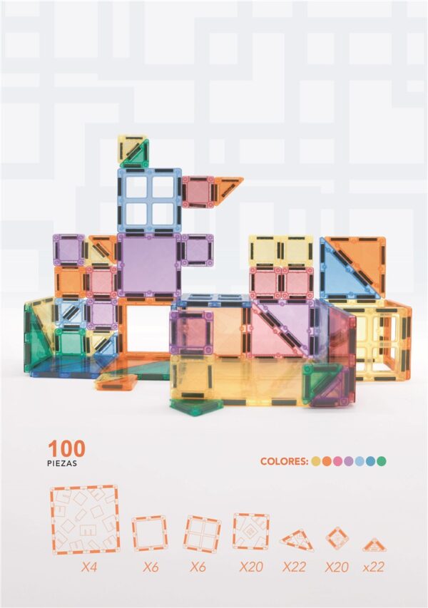 Nomic Jogo Blocos Magnéticos Clock 100pc