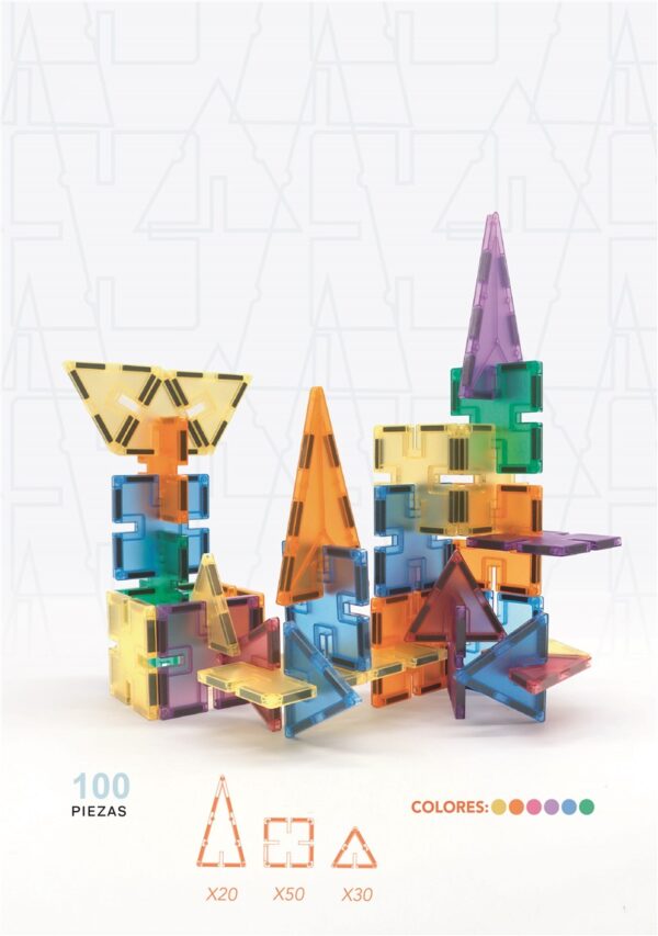 Nomic Jogo Blocos Magnéticos Clack +100pc