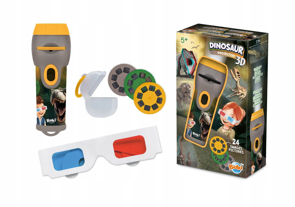 Buki Mini Projector with 24 images and 3D glasses - Dinosaurs